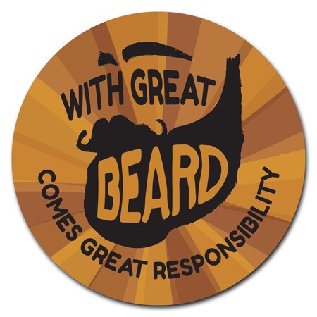 Signmission With Great Beard Circle Corrugated Plastic Sign C-12-CIR-With great Beard